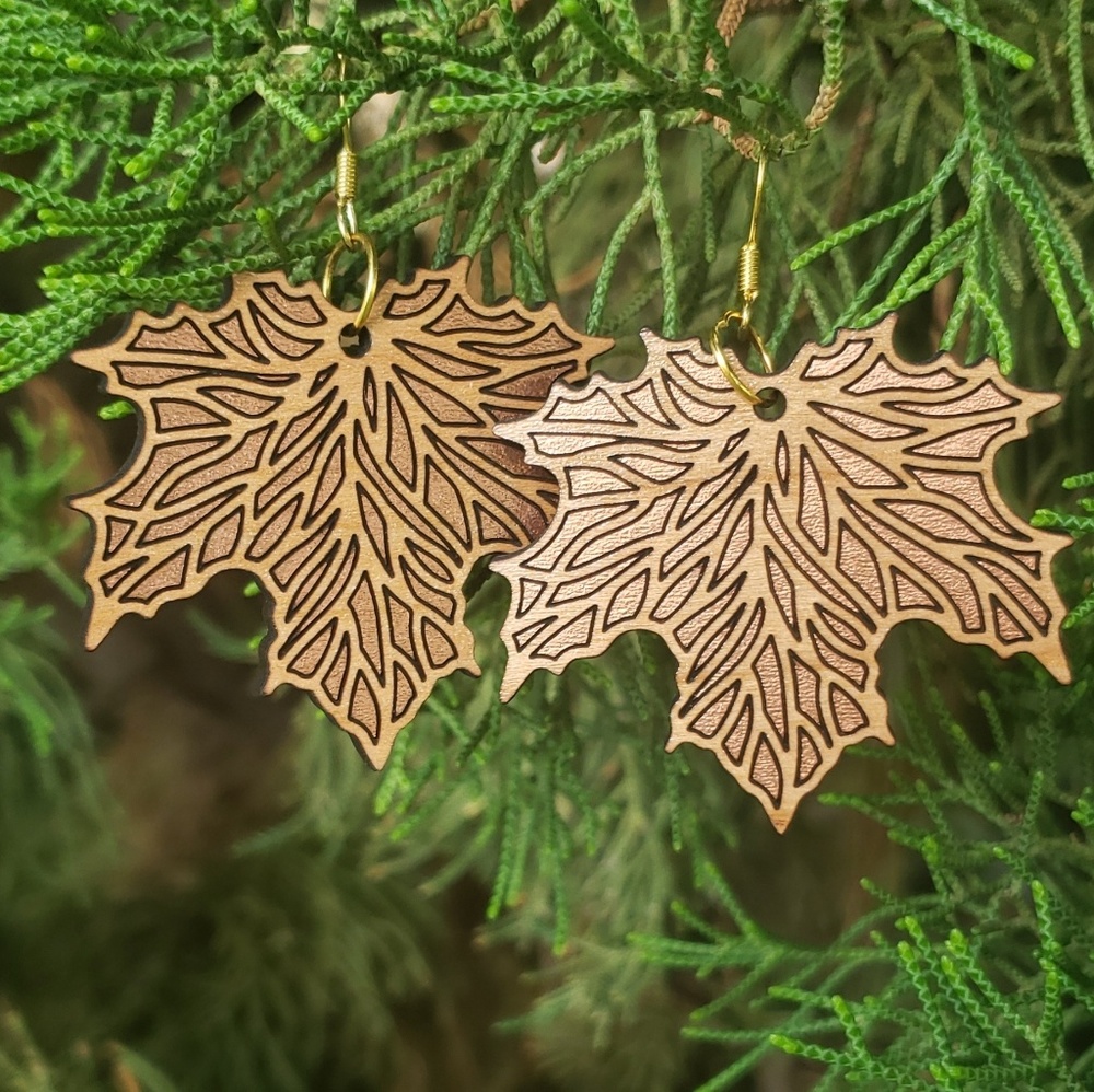 Autumn leave earrings